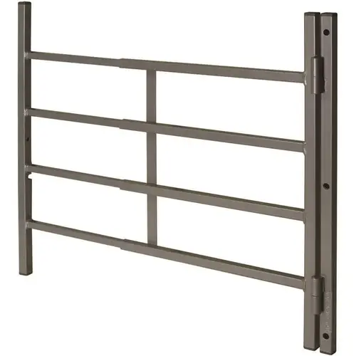 Segal S 4778 22 in. to 38 in.W x 21 in. H high Carbon Steel, Fixed 4-Bar Window Guard, Black (Width Expandable) Bronze