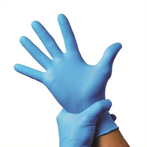 Medium Blue Powder-Less Nitrile Exam Multi-Purpose Gloves 4 Mil Color/Finish Family - pack of 100