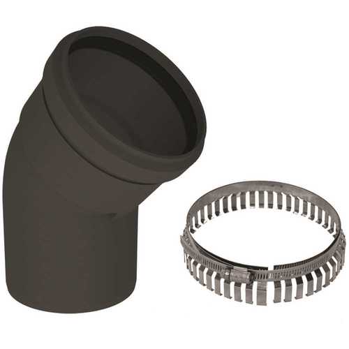 PolyPro 3PPS-E45BC 3 in. Diameter Black 45 Elbow Venting for Water Heaters