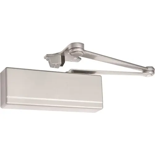 KIT - 281 Series Surface Door Closer, CPS Heavy Duty Parallel Arm with Compression Stop, ADA Cast Iron Heavy Duty Powerglide Series, Adjustable Spring Size 1-6, TB Thru-Bolts, UL Listed for Fire Rated Doors, All Weather Fluid, Grade 1, 689/EN Sprayed Aluminum