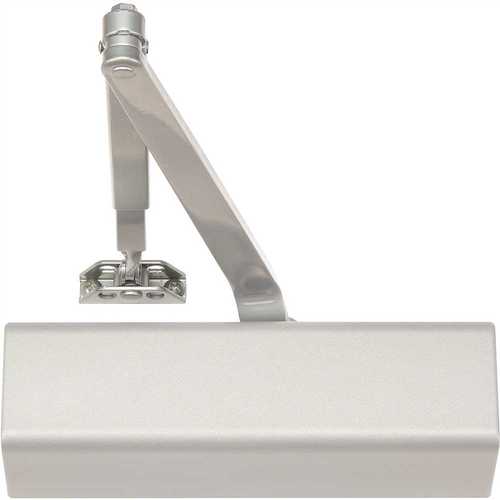 Adjustable Medium Duty Surface Mounted Door Closer with Sex Nuts and Cover Aluminum Finish