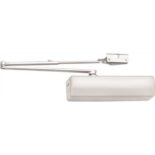 Grade 1 Parallel Arm Adjustable Door Closer with Sex Nuts and Bolts Aluminum Finish