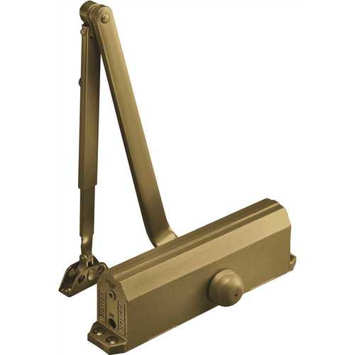 Norton 1601 696 1600 Series Surface Door Closer, Satin Brass Painted