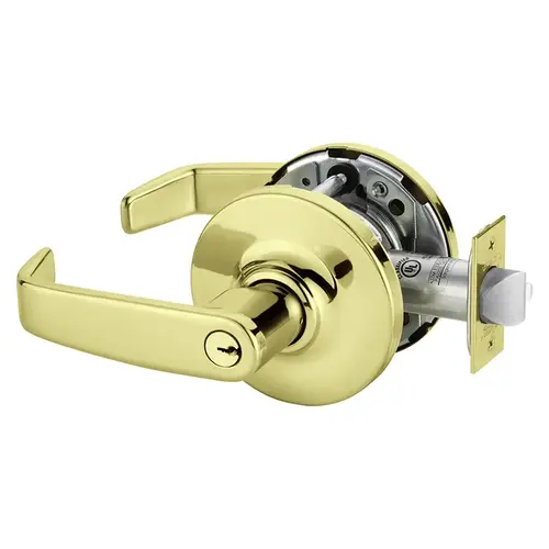 70RX-10XG70 GL 3 Electrified Cylindrical Lock Bright Brass