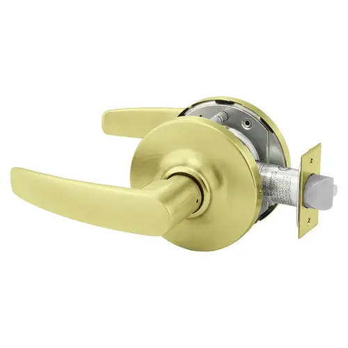 Grade 1 Passage Cylindrical Lock, B Lever, Non-Keyed, Satin Brass Finish, Not Handed Satin Brass