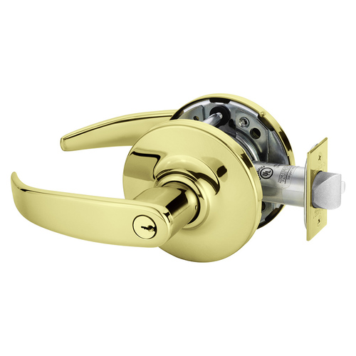 23RXSF-10XG71 GP 3 Electrified Cylindrical Lock Bright Brass