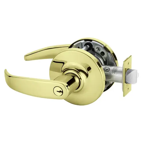 2360RX-10XG70 GP 3 Electrified Cylindrical Lock Bright Brass