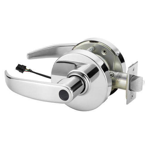 Electric Cylindrical Lock Bright Chrome