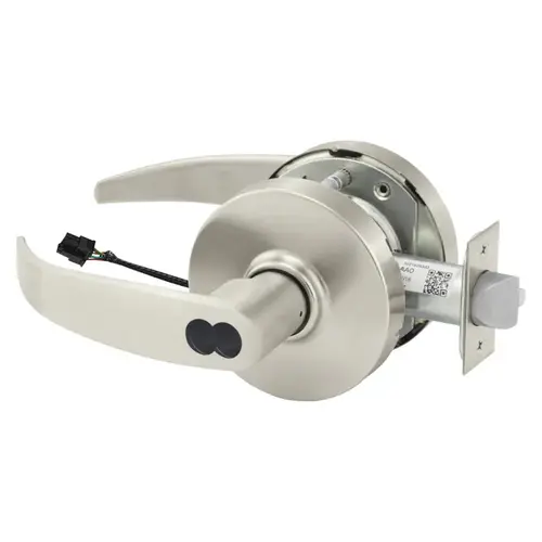 Electric Cylindrical Lock Satin Nickel Plated Clear Coated