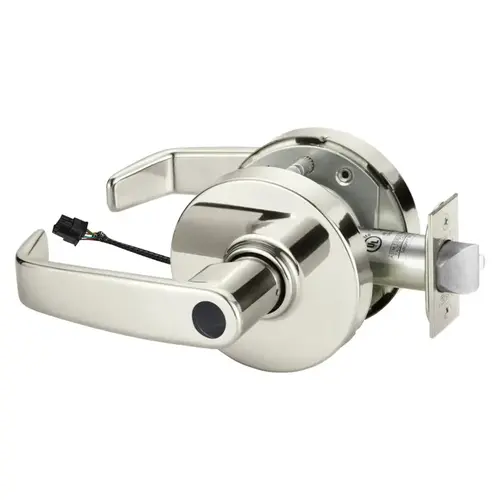 Electric Cylindrical Lock Bright Nickel Plated Clear Coated