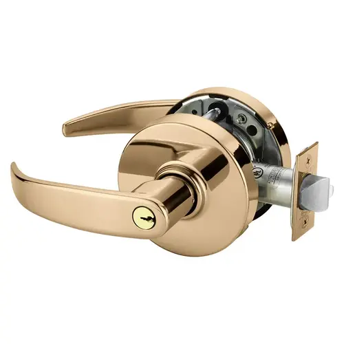 25RXSF-10XG70 LP 9 Electrified Cylindrical Lock Bright Bronze Clear Coated