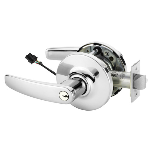 Electric Cylindrical Lock Bright Chrome