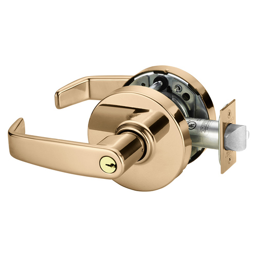 60-10XG70 LL 9 Electrified Cylindrical Lock Bright Bronze Clear Coated