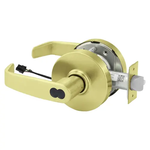 Electric Cylindrical Lock Satin Brass