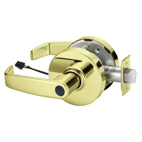 Electric Cylindrical Lock Bright Brass