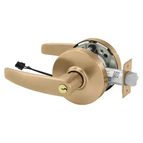 Electric Cylindrical Lock Satin Bronze Clear Coated