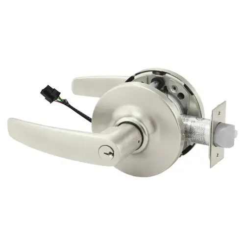 Electric Cylindrical Lock Satin Nickel Plated Clear Coated