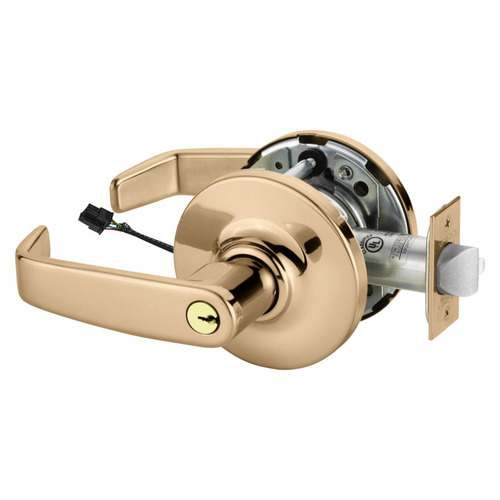 Electric Cylindrical Lock Bright Bronze Clear Coated