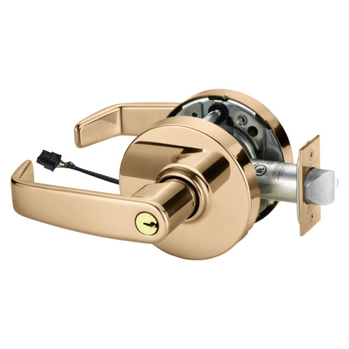 Electric Cylindrical Lock Bright Bronze Clear Coated