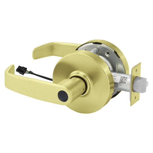 Electric Cylindrical Lock Satin Brass