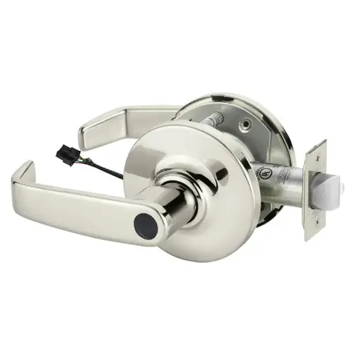 Electric Cylindrical Lock Bright Nickel Plated Clear Coated