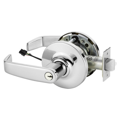 Electric Cylindrical Lock Bright Chrome