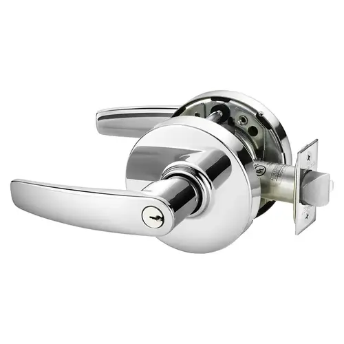 LC-10XG70 LB 26 Electrified Cylindrical Lock Bright Chrome