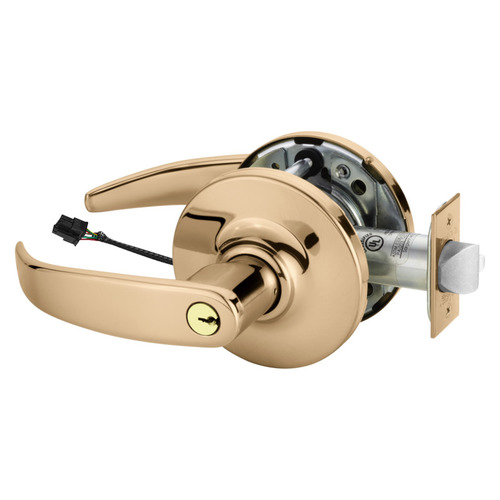 Electric Cylindrical Lock Bright Bronze Clear Coated