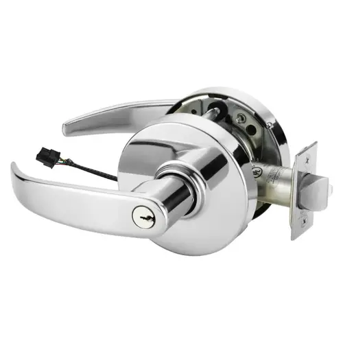 Electric Cylindrical Lock Bright Chrome