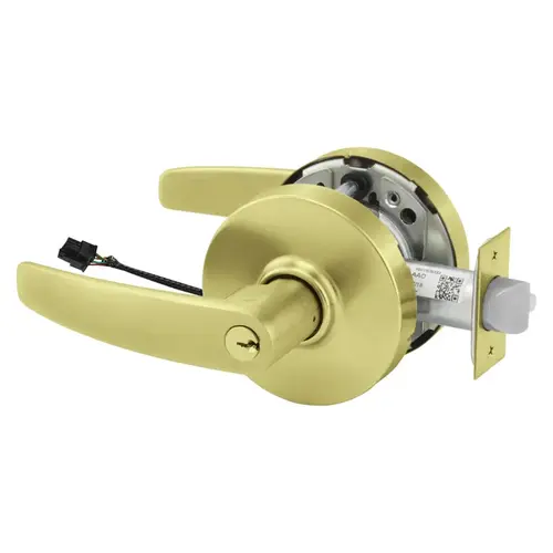 Electric Cylindrical Lock Satin Brass