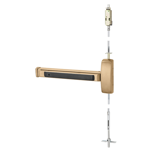 Concealed Vertical Rod Exit Device Satin Bronze Clear Coated