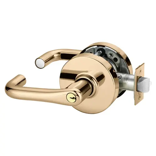 Cylindrical Lock Bright Bronze Plated Clear Coated