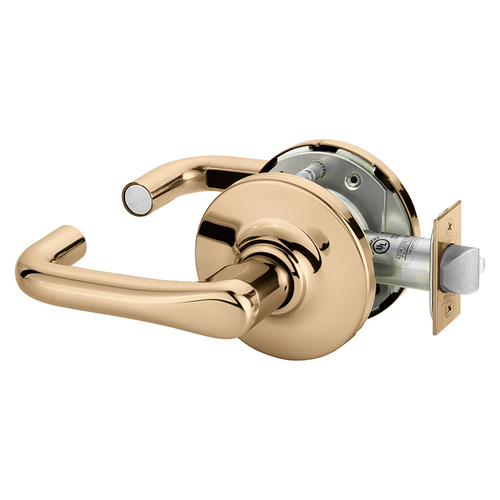 Grade 1 Passage Cylindrical Lock, J Lever, Non-Keyed, Bright Bronze Clear Coated Finish, Not Handed Bright Bronze Clear Coated