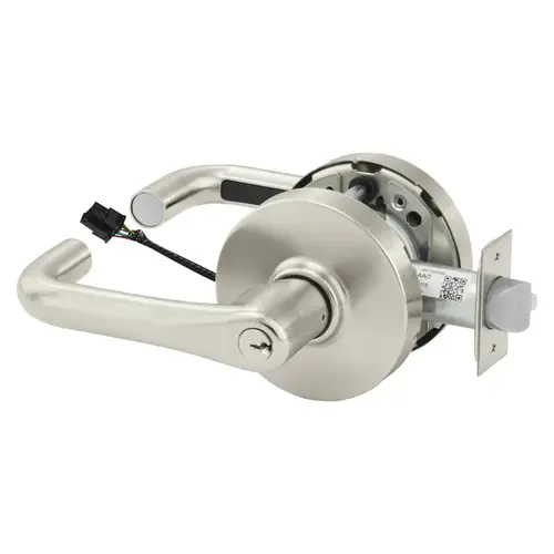 Electric Cylindrical Lock Satin Nickel Plated Clear Coated