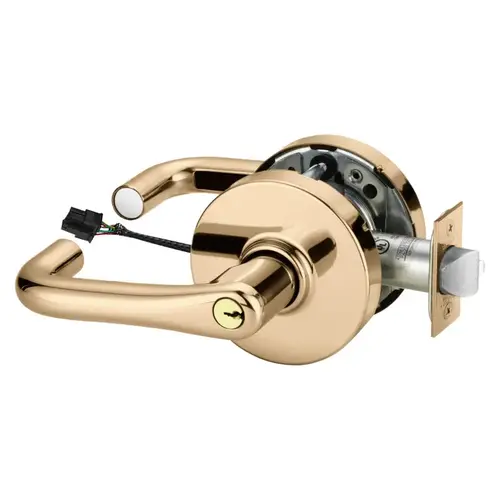 Electric Cylindrical Lock Bright Bronze Clear Coated