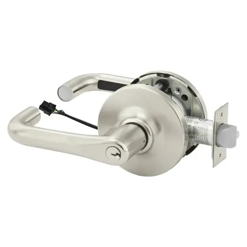 Electric Cylindrical Lock Satin Nickel Plated Clear Coated