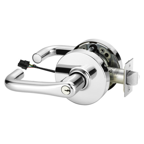 Electric Cylindrical Lock Bright Chrome