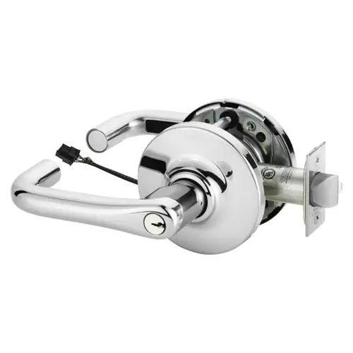 Electric Cylindrical Lock Bright Chrome