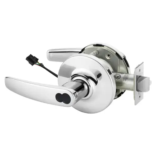 Electric Cylindrical Lock Bright Chrome