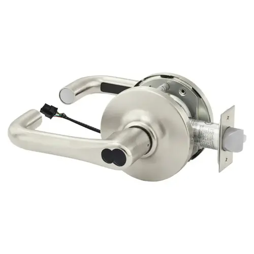 Electric Cylindrical Lock Satin Nickel Plated Clear Coated