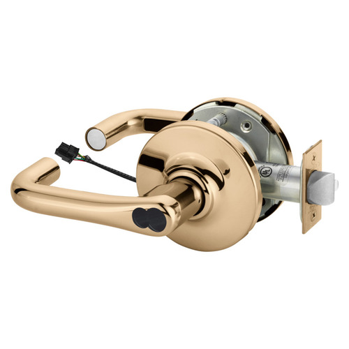 Electric Cylindrical Lock Bright Bronze Clear Coated