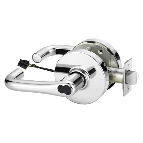 Electric Cylindrical Lock Bright Chrome