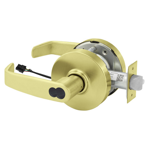 Electric Cylindrical Lock Satin Brass