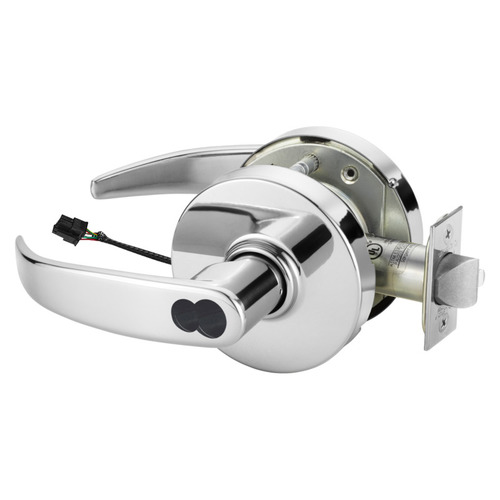 Electric Cylindrical Lock Bright Chrome