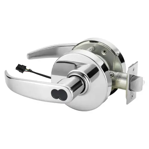 Electric Cylindrical Lock Bright Chrome