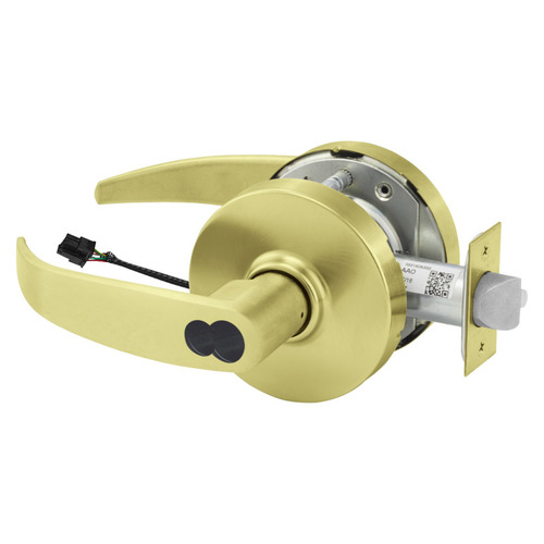 Electric Cylindrical Lock Satin Brass