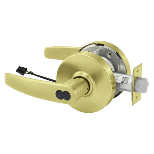 Electric Cylindrical Lock Satin Brass