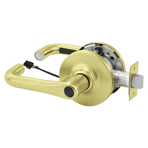 Electric Cylindrical Lock Satin Brass