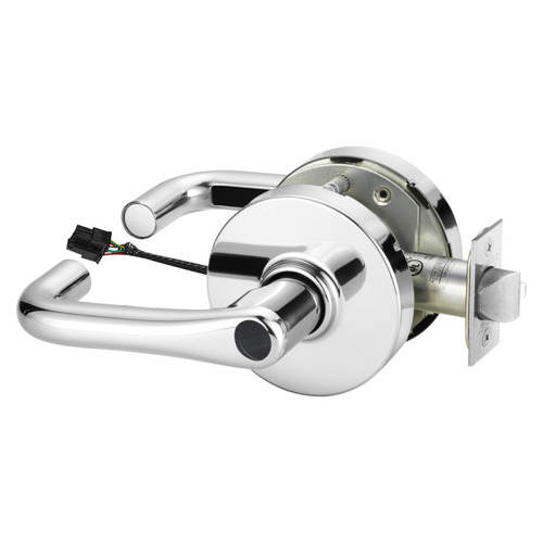 Electric Cylindrical Lock Bright Chrome