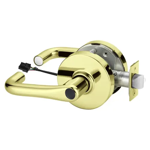 Electric Cylindrical Lock Bright Brass